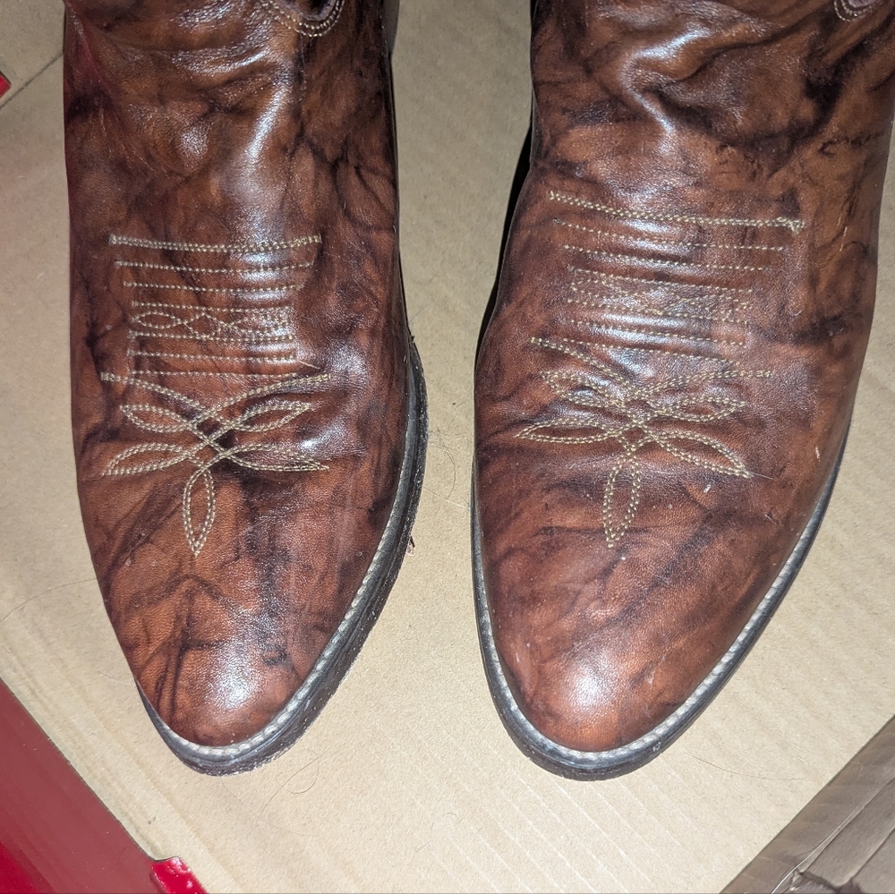 Justin Men's Marbled Deerlite Western Boots - Picture 11 of 13